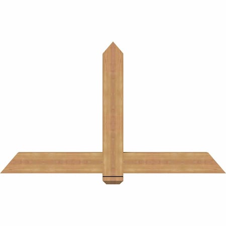 Ekena Millwork Eugene Smooth Timber Gable Bracket, Western Red Cedar, 60"W x 35"H x 3 1/2"D x 5 1/2"F, 14/12 Pitch GBW060X35X0406EUG00SWR